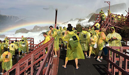 Image of Students at the Cave of the Winds, Niagara Falls, Canada